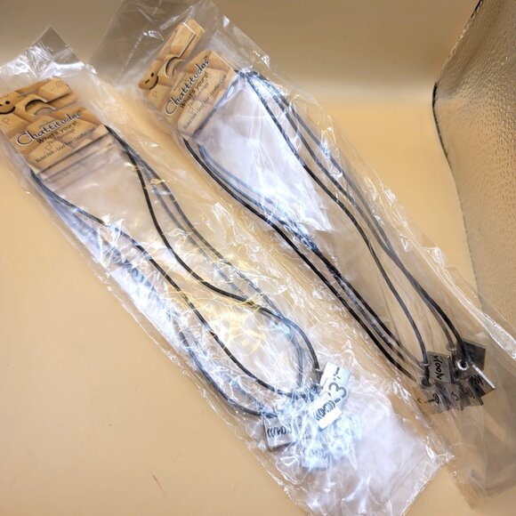 Chattitudes Metal & Leather Text Word Charm Necklace Set Of 6 jj3557 - Picture 2 of 7